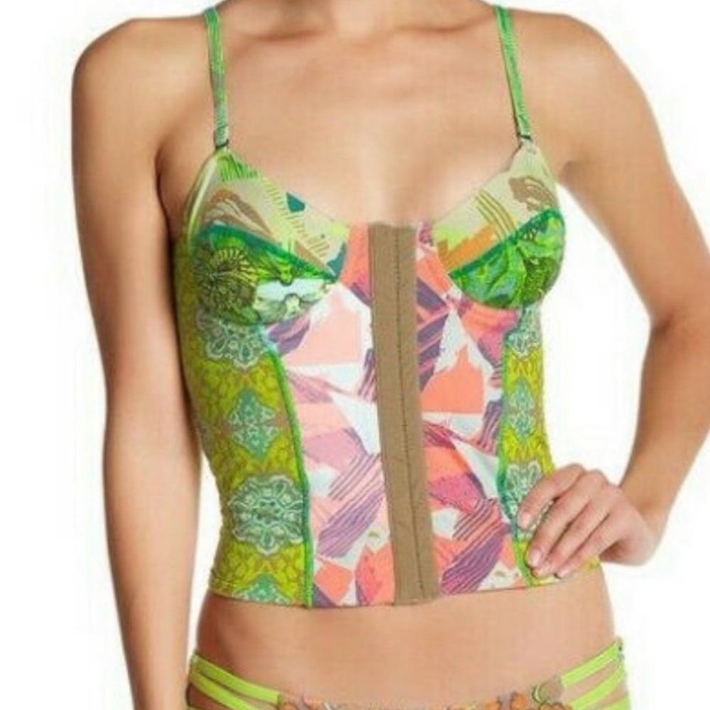 NWOT MAAJI underwire corset front hook closure top S